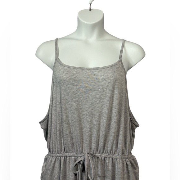 U2B, Plus Size Jumpsuit With Pockets, 1X, Gray - Picture 3 of 9